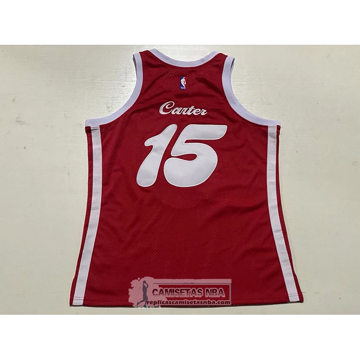 Camiseta Memphis Grizzlies Vince Carter NO 15 Mitchell & Ness 2015-16 Rojo